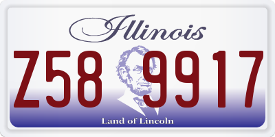 IL license plate Z589917