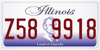 IL license plate Z589918