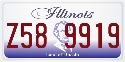 IL license plate Z589919