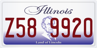 IL license plate Z589920