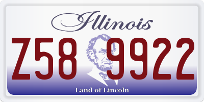 IL license plate Z589922
