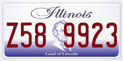 IL license plate Z589923