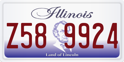 IL license plate Z589924