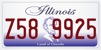 IL license plate Z589925
