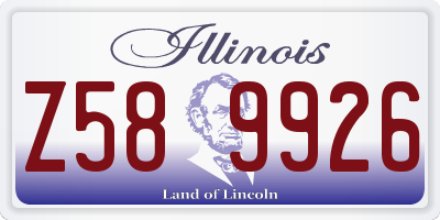 IL license plate Z589926