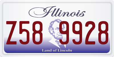 IL license plate Z589928