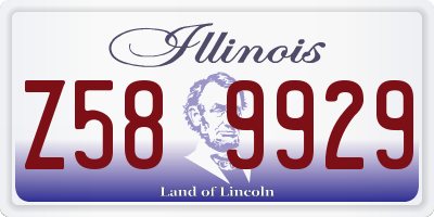 IL license plate Z589929