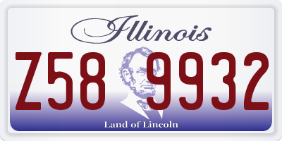 IL license plate Z589932