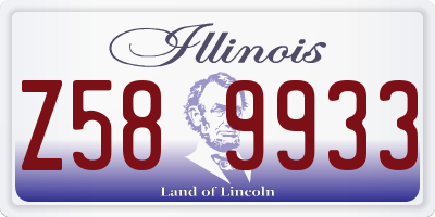 IL license plate Z589933