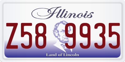 IL license plate Z589935