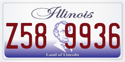 IL license plate Z589936