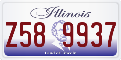 IL license plate Z589937