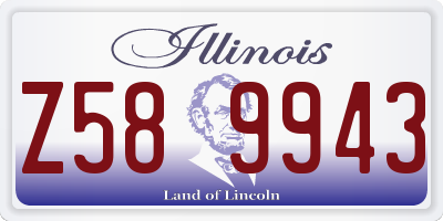 IL license plate Z589943