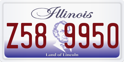 IL license plate Z589950