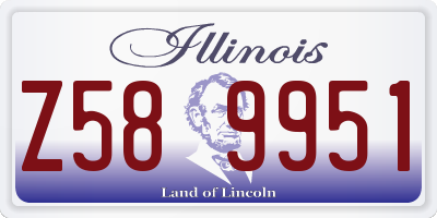 IL license plate Z589951