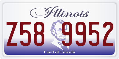 IL license plate Z589952