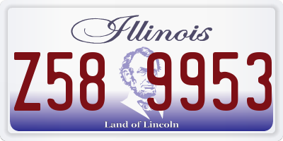 IL license plate Z589953