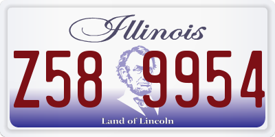 IL license plate Z589954