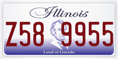 IL license plate Z589955
