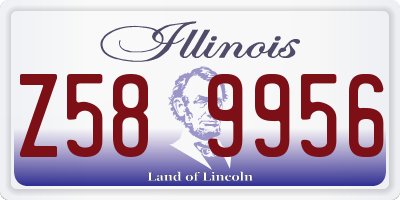 IL license plate Z589956