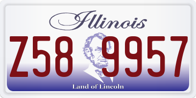 IL license plate Z589957