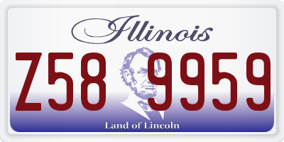 IL license plate Z589959