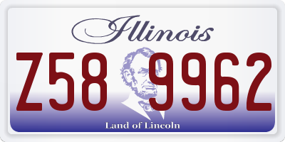IL license plate Z589962