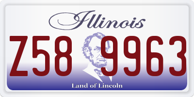 IL license plate Z589963