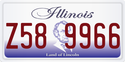 IL license plate Z589966
