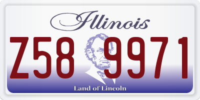 IL license plate Z589971