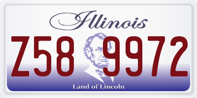 IL license plate Z589972