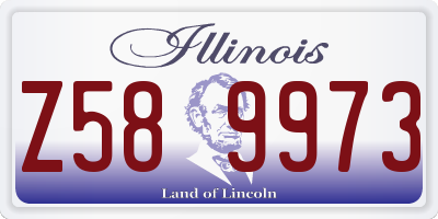IL license plate Z589973