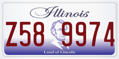 IL license plate Z589974