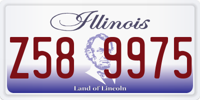 IL license plate Z589975