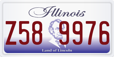 IL license plate Z589976