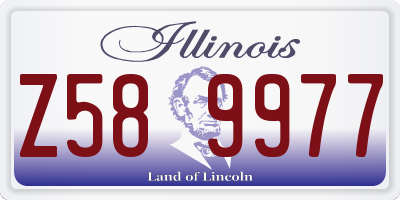 IL license plate Z589977