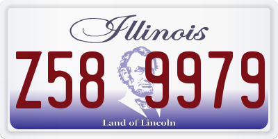 IL license plate Z589979