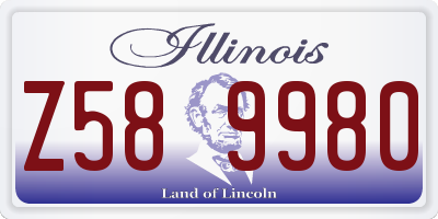 IL license plate Z589980