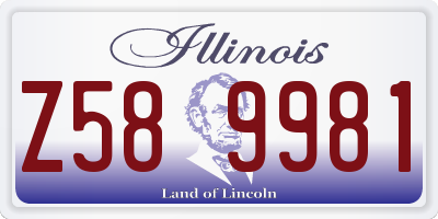 IL license plate Z589981
