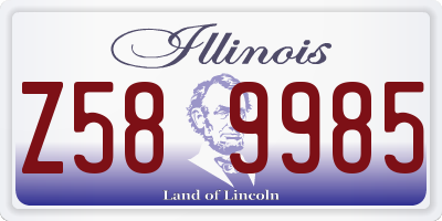 IL license plate Z589985