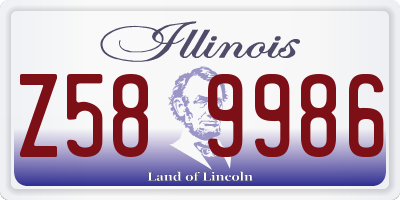IL license plate Z589986