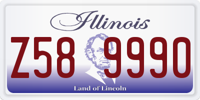 IL license plate Z589990
