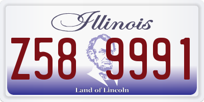 IL license plate Z589991