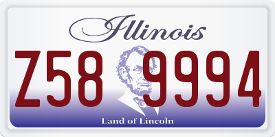 IL license plate Z589994