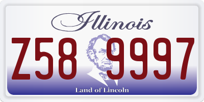 IL license plate Z589997