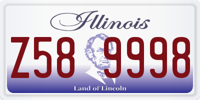 IL license plate Z589998