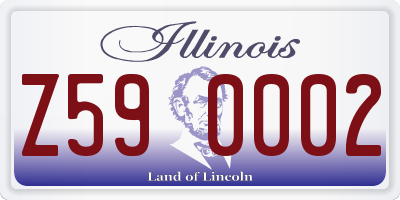 IL license plate Z590002