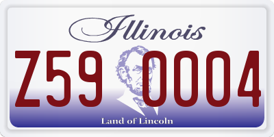 IL license plate Z590004