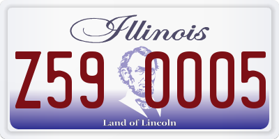 IL license plate Z590005
