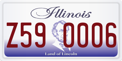 IL license plate Z590006